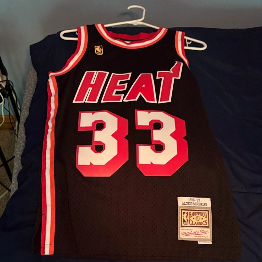 Mitchell & Ness Miami Heat Black Jersey with Red Accents